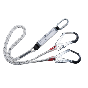 FP55WHR_-_Double Kernmantle 1.8m Lanyard With Shock Absorber White